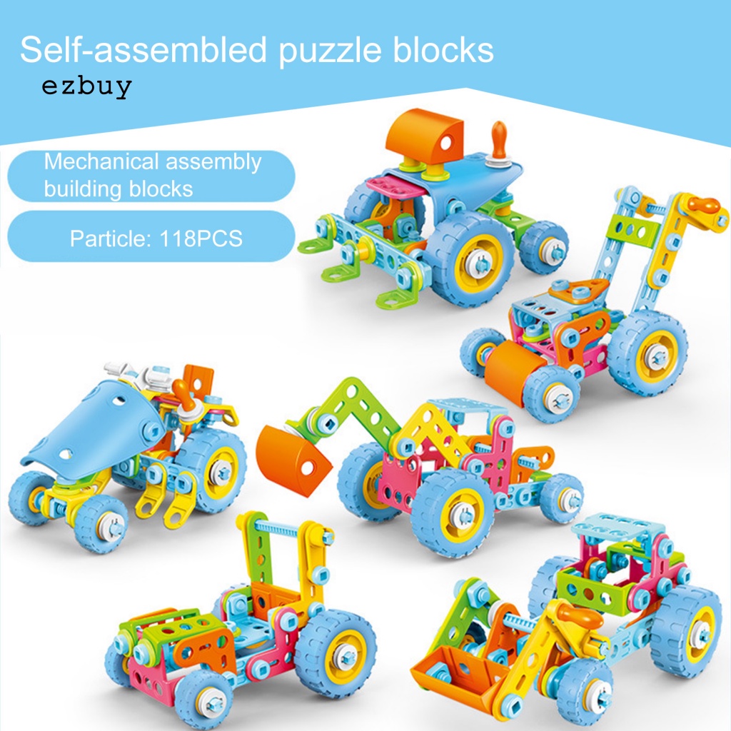 Bộ 118 Khối Lắp Ráp Bằng Nhựa Nhiều Màu Sắc Cho Bé