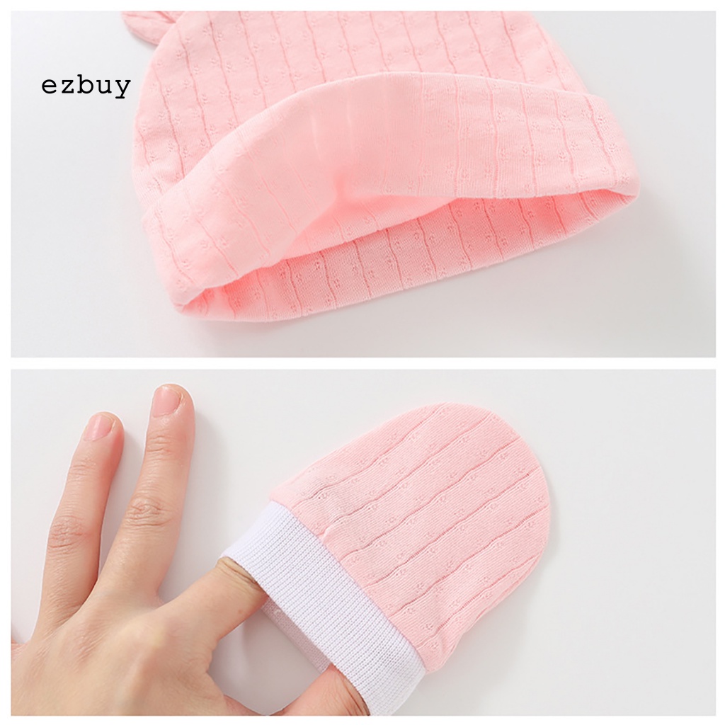 Bộ 2 Găng Tay Cotton In Họa Tiết Dễ Thương Chống Trầy Xước Cho Bé Sơ Sinh