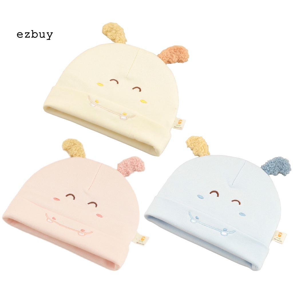 Mũ Cotton Giữ Ấm Thân Thiện Với Da Dễ Thương Cho Bé 0-2 Tháng Tuổi