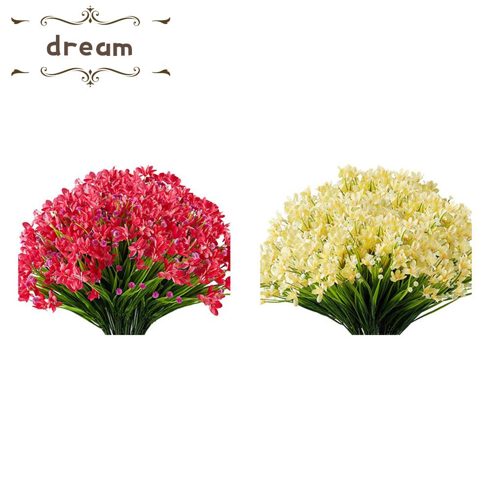 【DREAMLIFE】Artificial Orchids Decoration Faux Silk Fencing Floral Tributes Bouquet