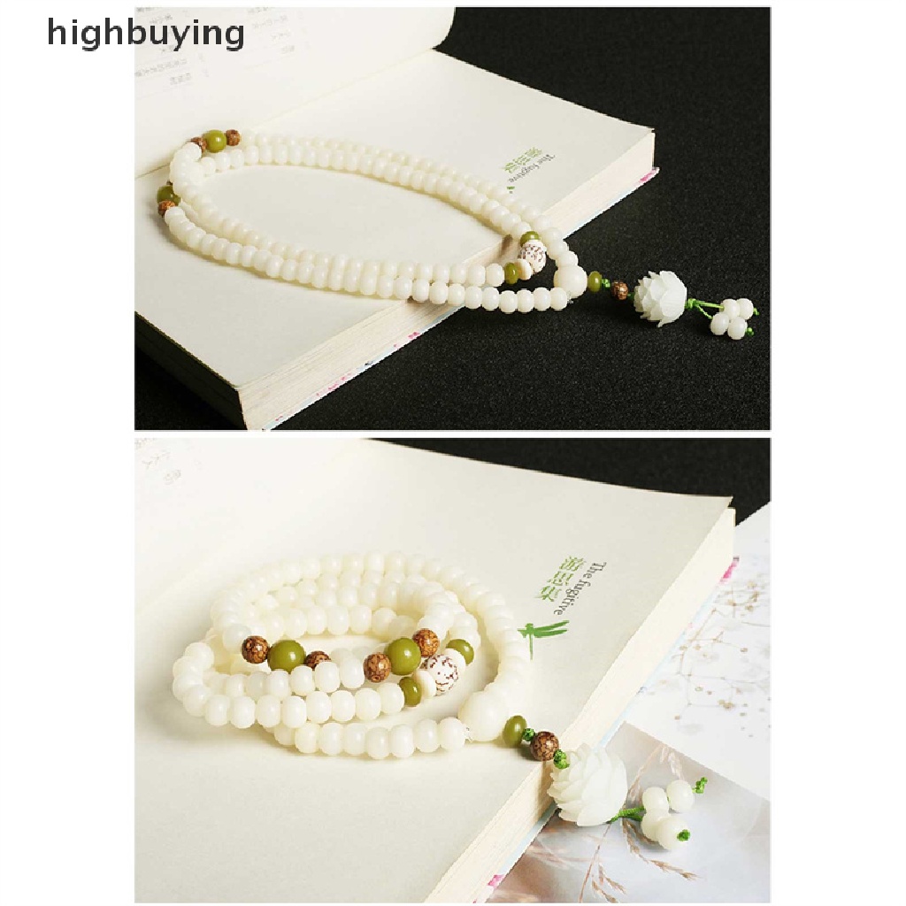 Vòng Tay Chuỗi Hạt Bồ Đề Màu Trắng Tự Nhiên