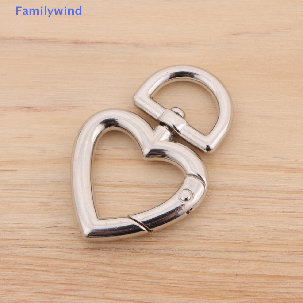 Familywind &gt; Móc Khóa Lò Xo Kim Loại Hình Trái Tim Làm Trang Sức diy