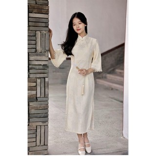 Sườn xám sườn xám bigsize sườn xám cách tân sườn xám cách tân trung hoa sườn xám dài sườn xám trung hoa váy sườn xám đầm sườn xám cách tân đầm trung hoa váy sườn xám cách tânĐầm Sườn Xám Cách Tân Tay Dài Phong Cách Trung Hoa Thời Trang Mùa Xuân 2024 Cho