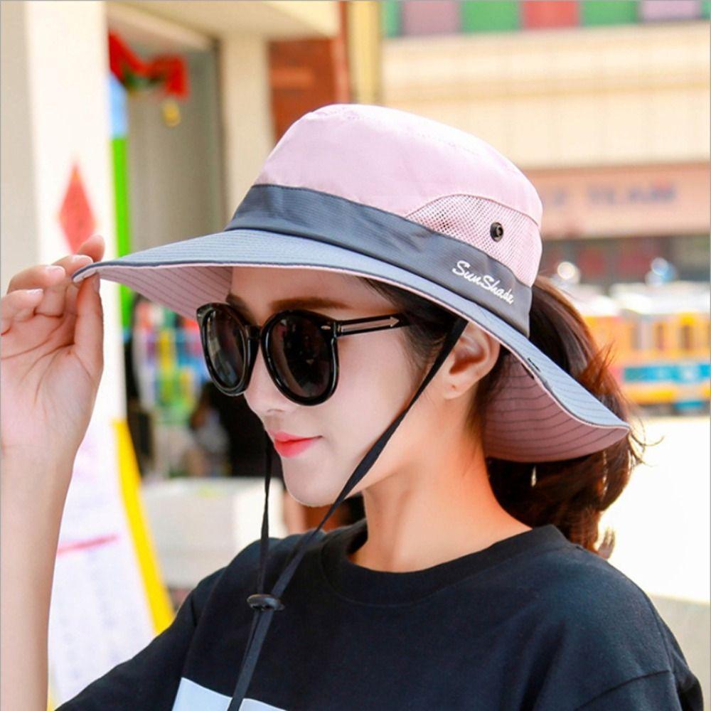 Mũ Xô Chống Nắng UV Có Dây Xích Điều Chỉnh Được Bảo Vệ Khi Câu Cá Ngoài Trời