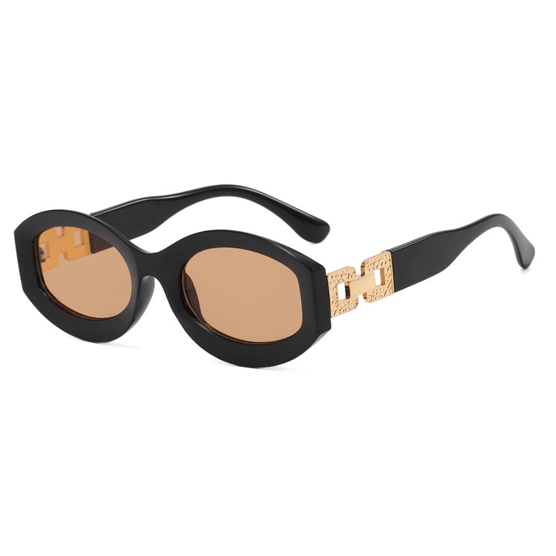 (AIMURUSI) COD Kính Râm Gọng Oval Nhỏ Không Đều Phong Cách Hip Hop Đường Phố