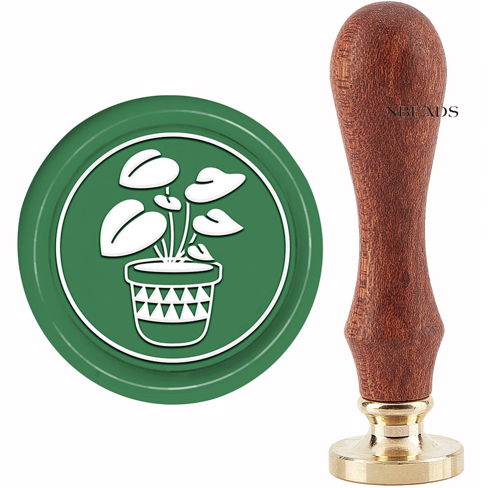 1 Bộ Con Dấu Sáp Bằng Đồng Thau Có Tay Cầm Kích Thước 89x30mm