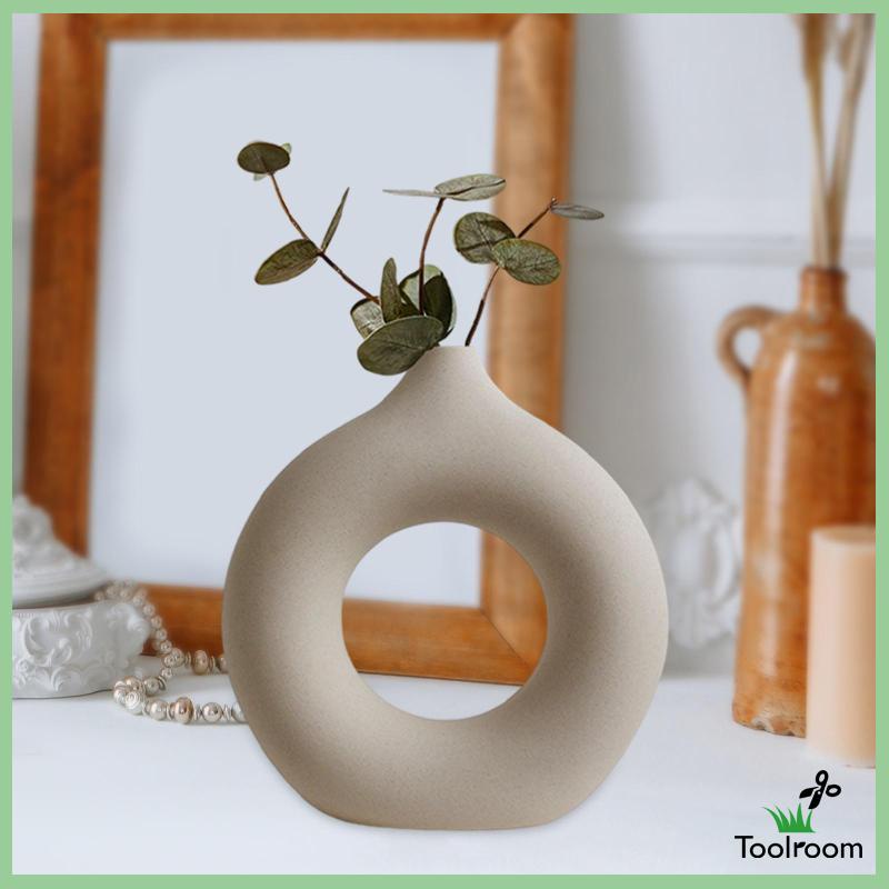 Bình Hoa Sứ Hình Tròn Thiết Kế Tối Giản Hiện Đại Trang Trí Nhà Bếp