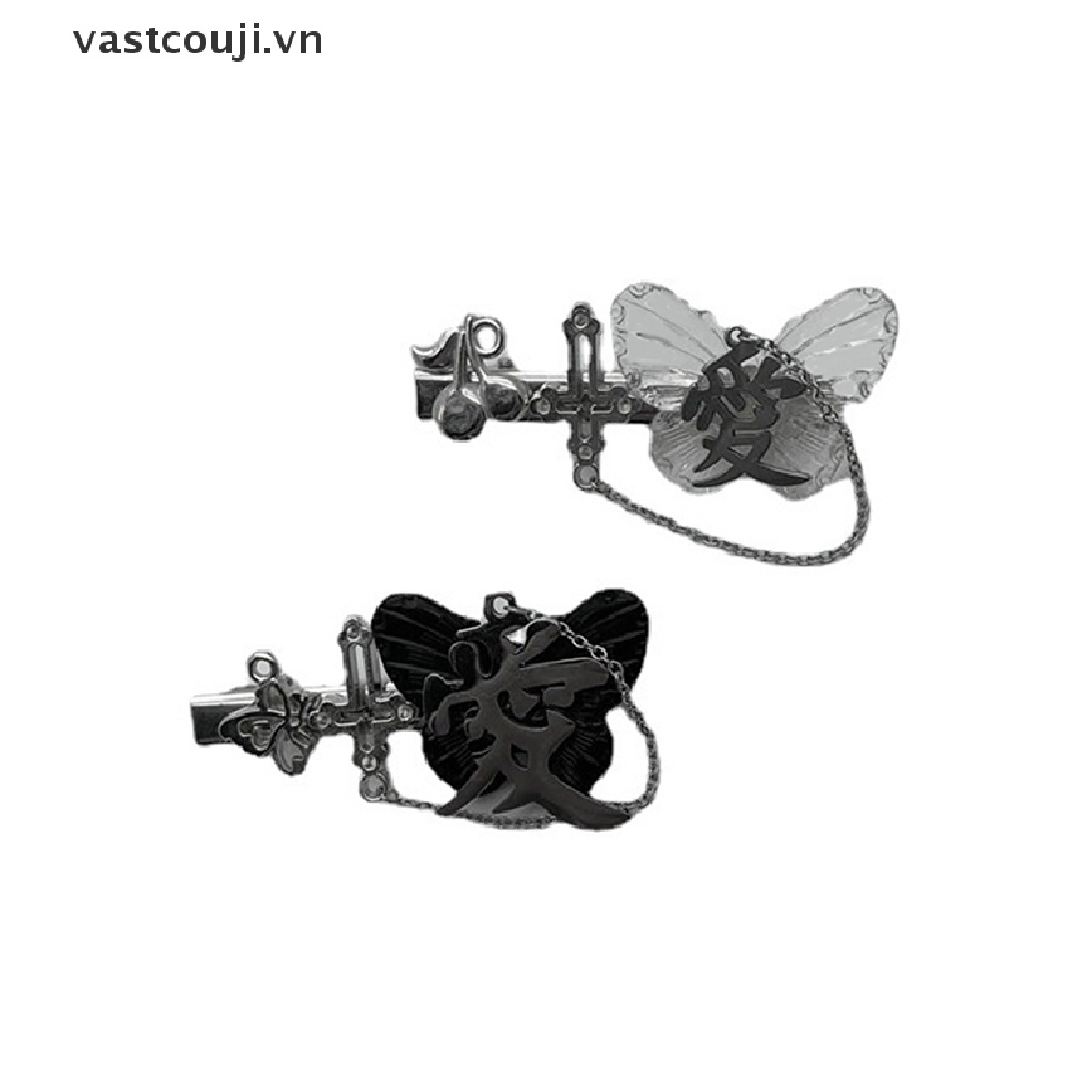 Kẹp Tóc Tua Rua Hình Bướm / Ngôi Sao / Cherry Kiểu Vintage Dễ Thương