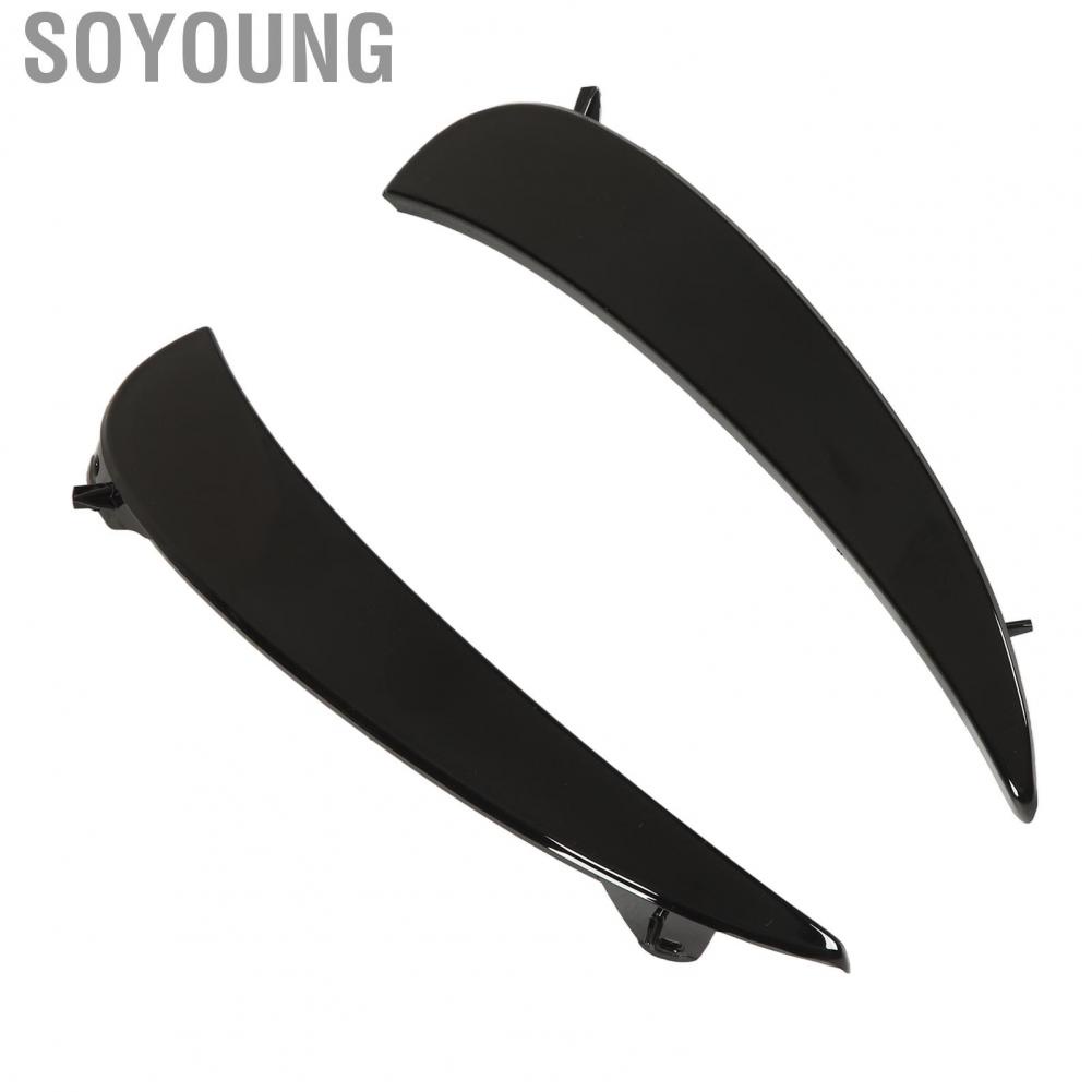 Soyoung Fog Grille Air Vent Canard  Front Bumper Trim 213 885 6406 Scratch Resistant for E‑Class W213 C238 AMG Line Facelift