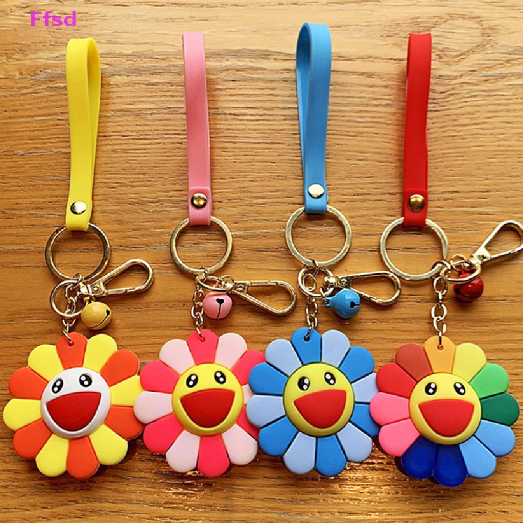 {Ffsd} 2023 Phụ Kiện Móc Khóa Cao Su Resin Hình Hoa Hướng Dương Ngọt Ngào Dễ Thương Cho Nữ