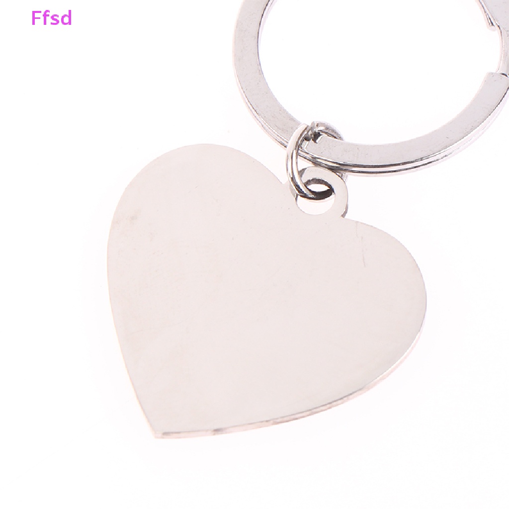 1 Móc Khóa Hình Trái Tim Bằng Thép Không Gỉ