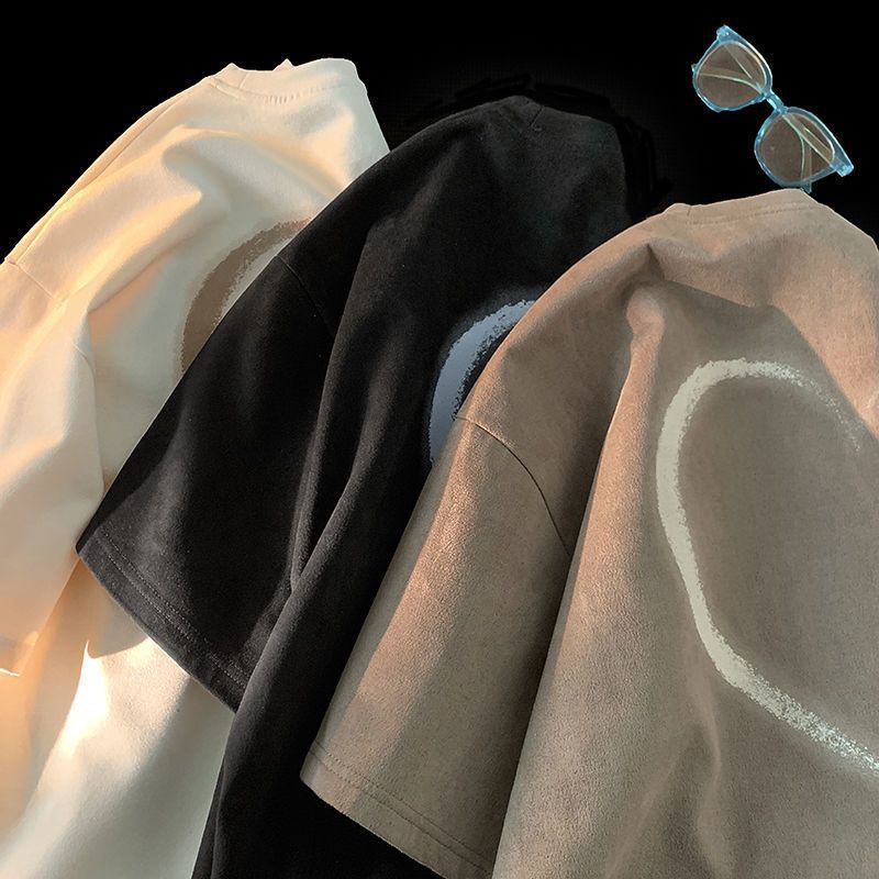 Áo Thun 100% Cotton Ngắn Tay Dáng Rộng Thời Trang Mùa Hè Dành Cho Nam