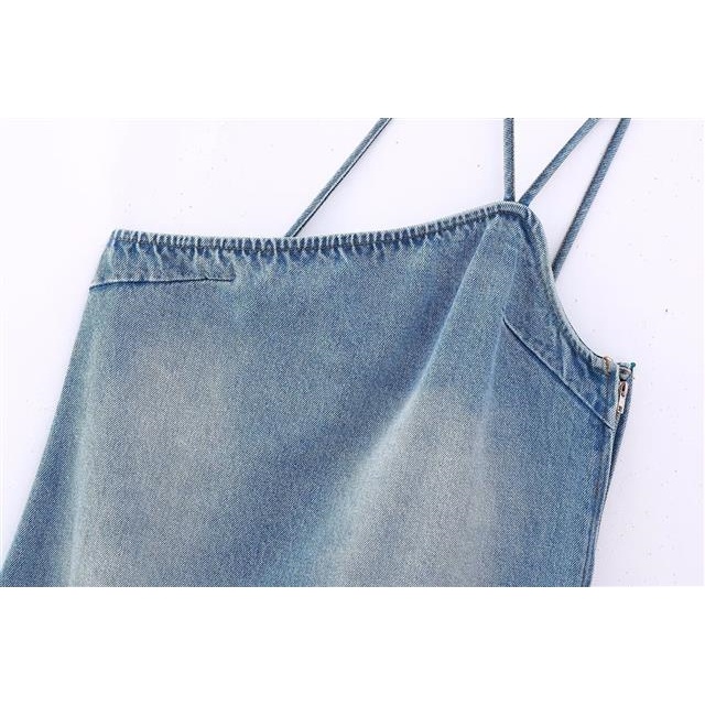 Đầm Denim Sáo Không Đối Xứng Phong Cách Âu Mỹ Hàng Mới 2023 N8-65710