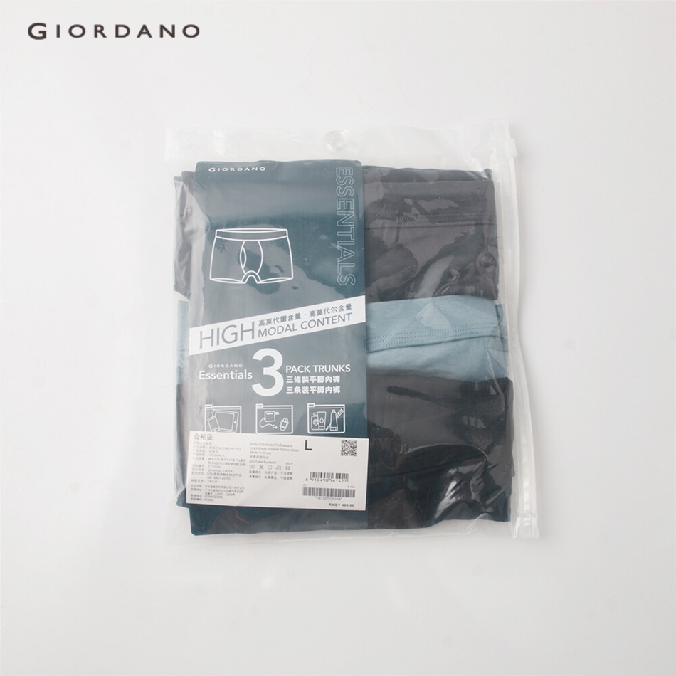 Combo 3 quần lót GIORDANO 18172701 chất liệu vải modal cho nam