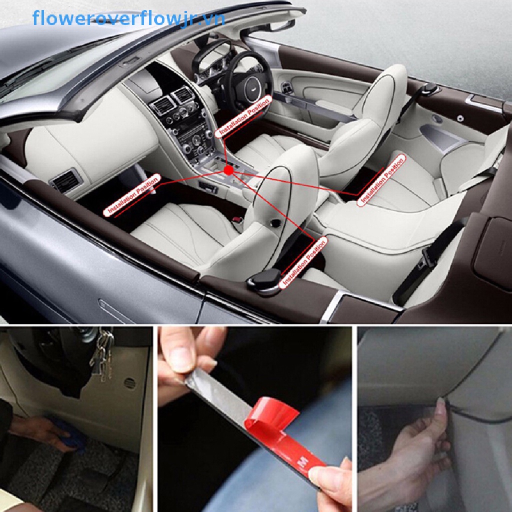 Dải Đèn Led FJR 4x 12LED RGB Trang Trí Nội Thất Xe Hơi Có Cổng Sạc USB