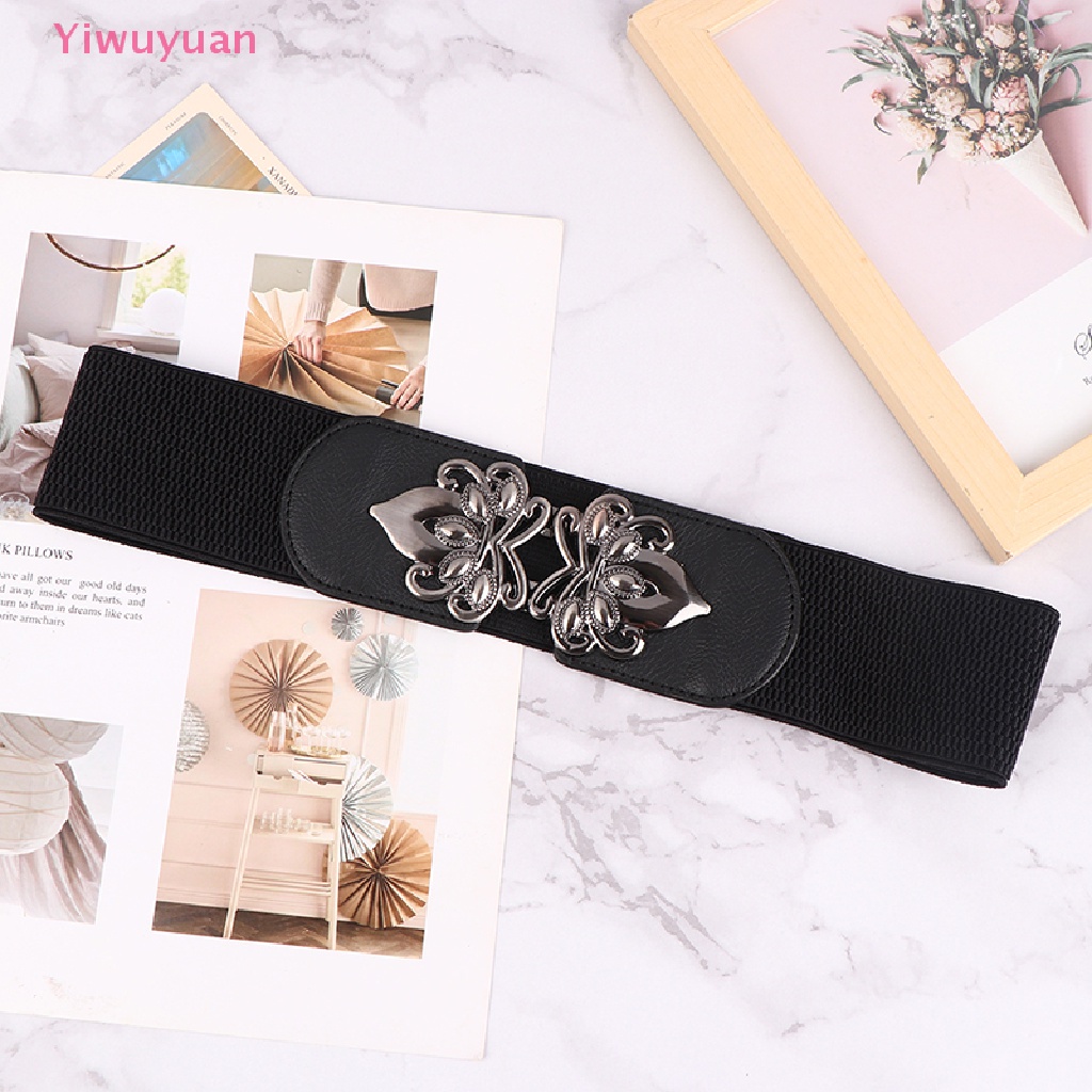 Thắt Lưng Nữ Bản Rộng Co Giãn Phong Cách Vintage Mới