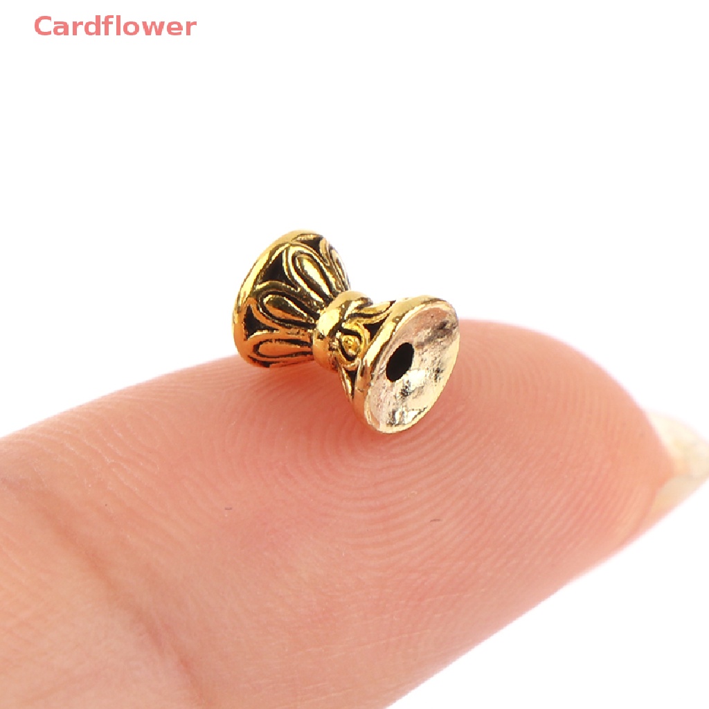 Bộ 10 Hạt Xâu Chuỗi Làm Trang Sức Hình Hoa Sen Hai Mặt 6x5.5mm