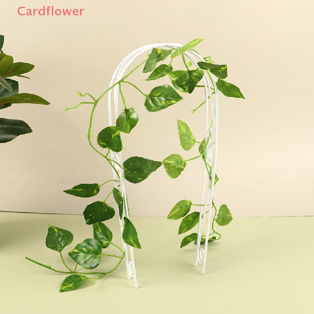 < Cardflower > Mô Hình Cửa Vòm Mini Bằng Sắt Màu Trắng Trang Trí Tiểu Cảnh Nhà Búp Bê