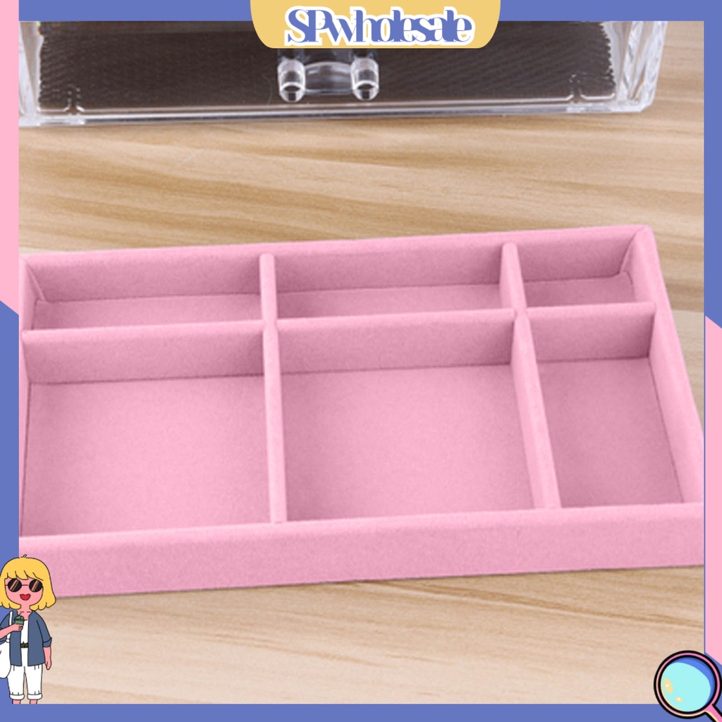 &lt;SPwholesale&gt; Hộp Đựng Trang Sức Chống Bụi Kết Cấu Mịn Có Thể Điều Chỉnh Kích Thước Dùng Tại Nhà