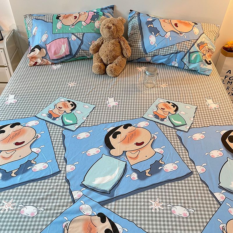 Ga Trải Giường Một Mảnh Họa Tiết Cậu Bé Bút Chì Shin-Chan Nhật Bản Toàn Diện Cho Trẻ Em