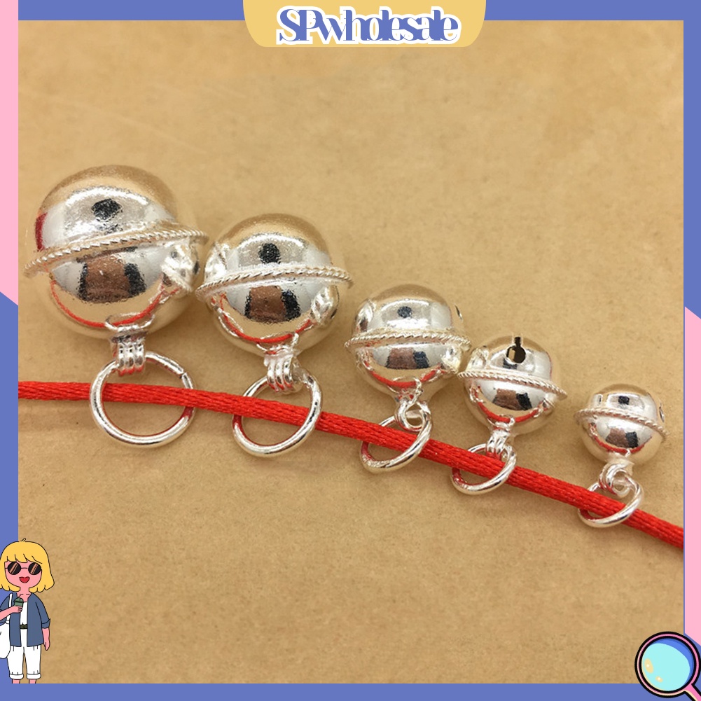 &lt;SPwholesale&gt; Mặt Vòng cổ / Vòng Đeo Tay / Vòng Tay Trang Trí Chuông Lắc Lư Bằng Bạc Sterling DIY