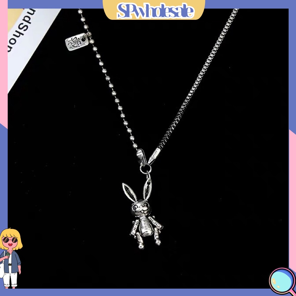 &lt;SPwholesale&gt; Vòng cổ Hợp Kim Mặt Hình Thỏ Phong Cách Hip Hop Cho Nữ