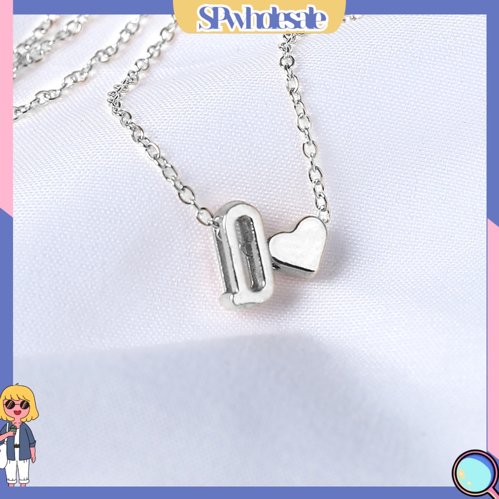 <SPwholesale> Vòng cổ Mặt Chữ Bằng Hợp Kim Không Gỉ Cho Cặp Đôi