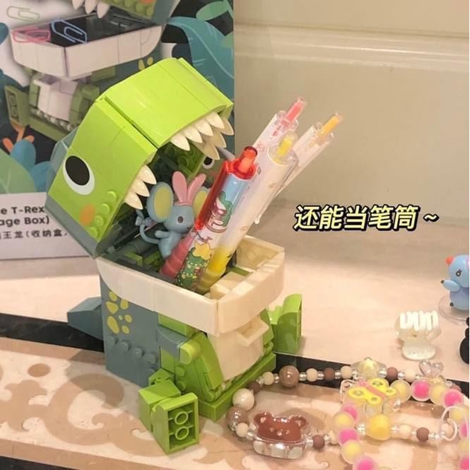 Đồ Chơi /Hộp Đựng Bút mô Hình Khủng Long Bá Vương Long Thủ Công Sáng Tạo Thích Hợp Làm Quà Tặng