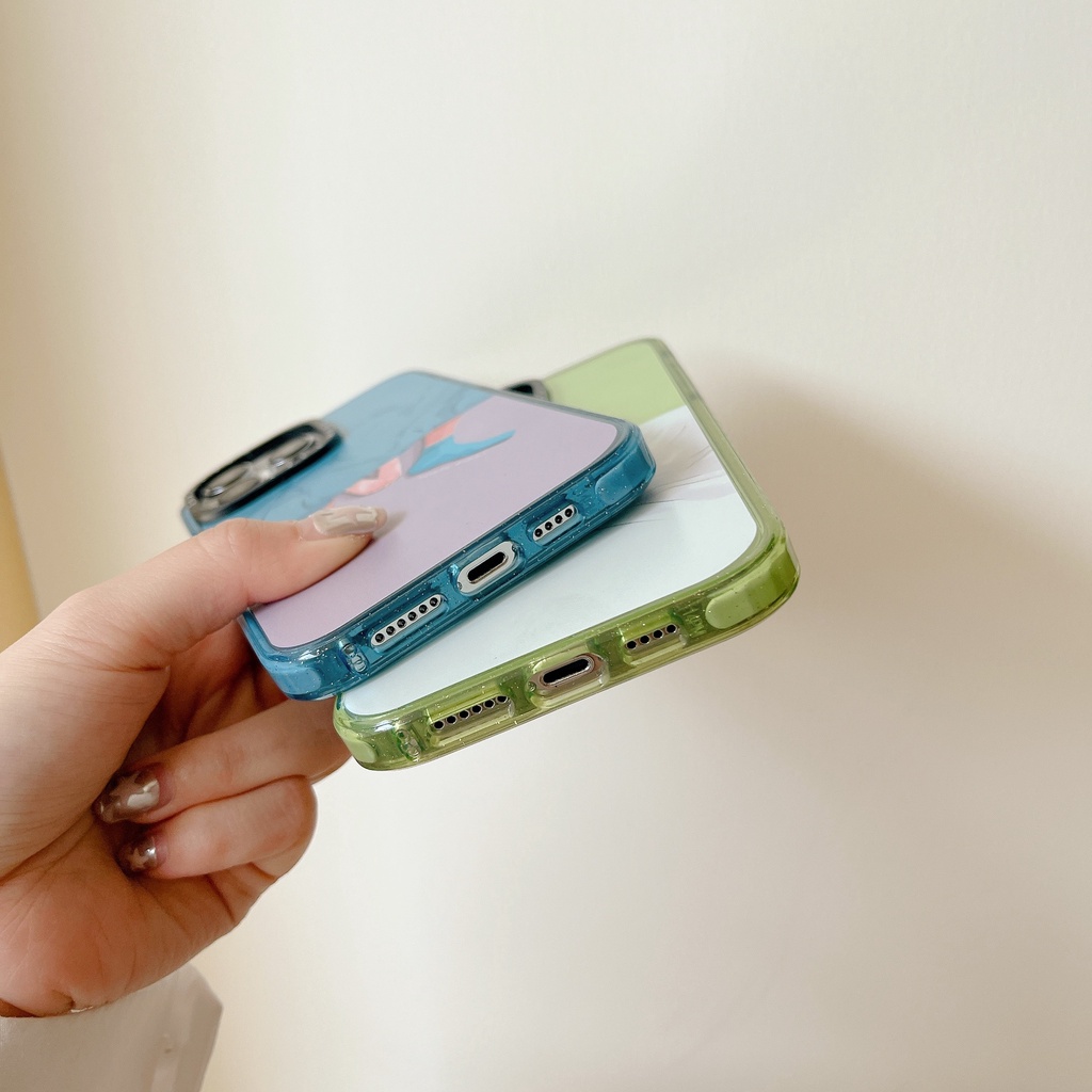 Ốp Điện Thoại Acrylic Cứng Trang Trí Kim Tuyến Cho iPhone 15 14 13 12 11 Pro Max Plus