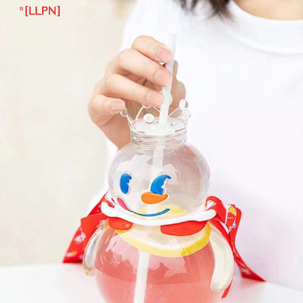 Cốc Trà Sữa Chào Mừng Mùa Hè Di Động Hình Người Tuyết Hoạt Hình Có Ống Hút Đeo Chéo Sáng Tạo