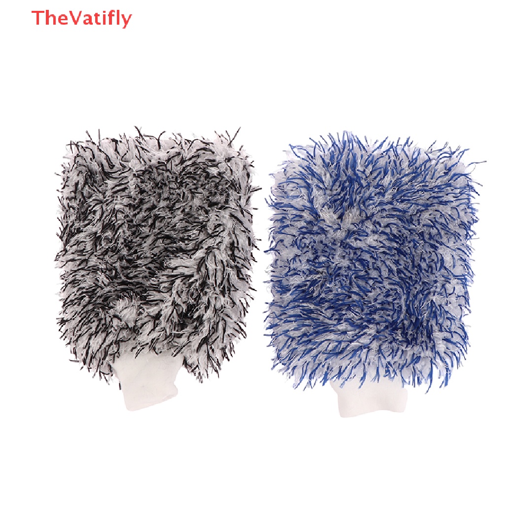 Găng Tay Lông Vệ Sinh Xe Hơi Hai Mặt Tiện Dụng