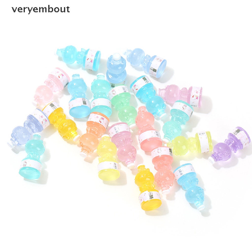 Set 1 / 5 Mô Hình Mèo Hello Kitty Dạ Quang Mini Bằng Nhựa Resin Dễ Thương Trang Trí Sân Vườn / Nhà Búp Bê