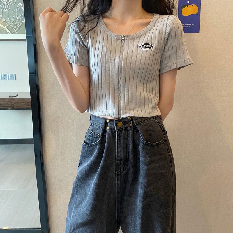 Aphrod Áo Thun Dệt Kim Lụa Băng Cảm Giác Thời Trang Hot Girl Cho Nữ