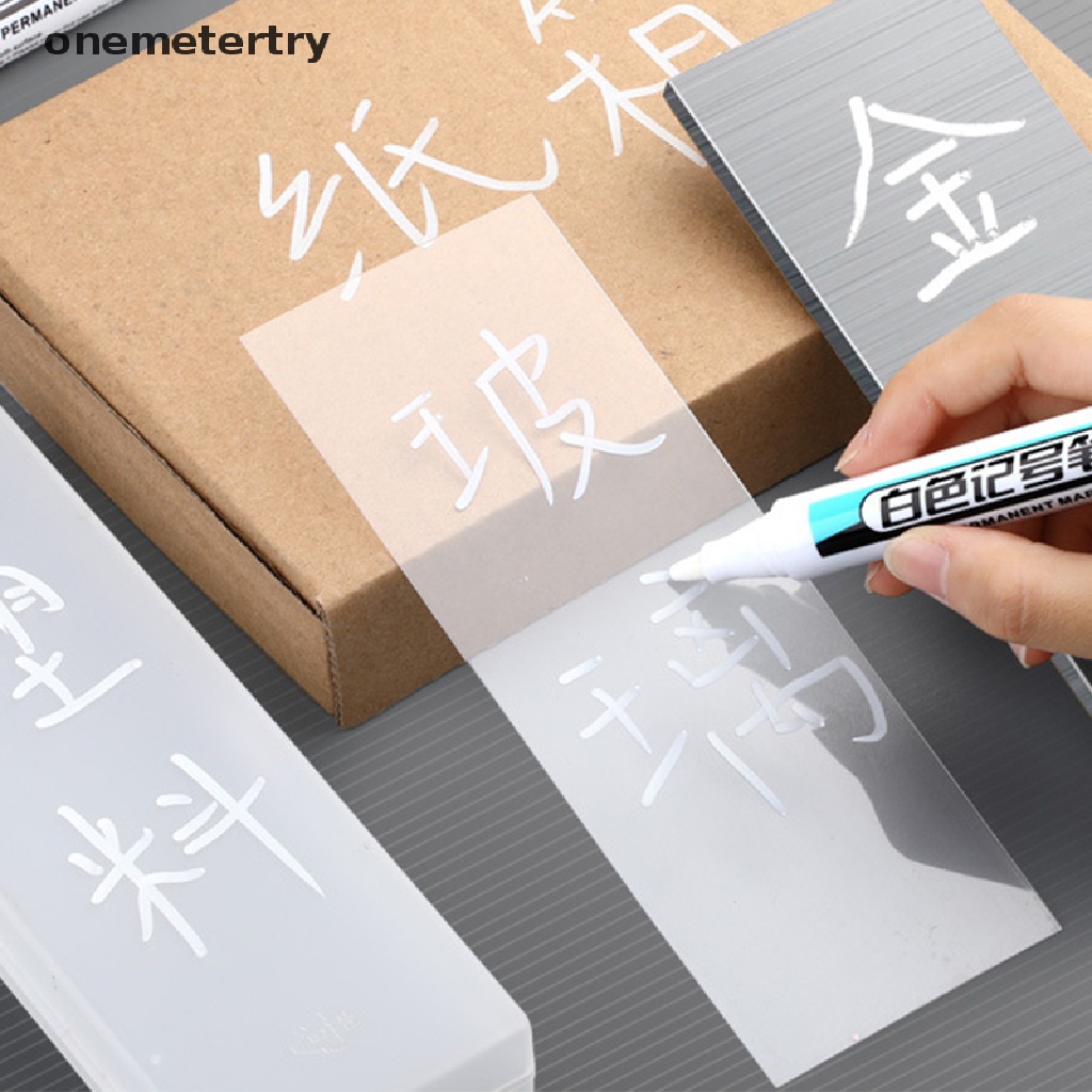 Bút Lông Đánh Dấu Chống Thấm Nước Màu Trắng 0.7 / 1.0 / 2.5mm