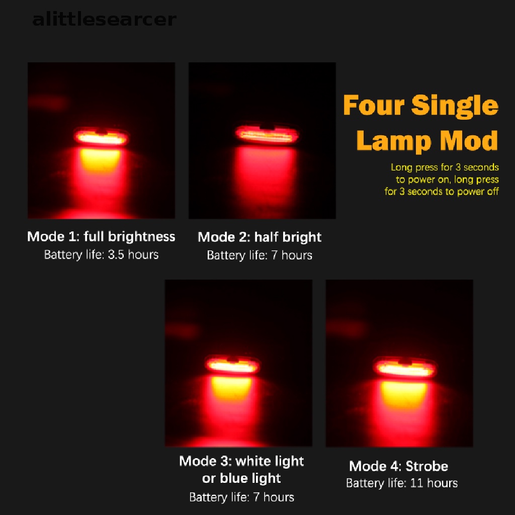 Đèn LED Gắn Đuôi Xe Đạp Chống Nước Có Thể Sạc Lại Bằng Cổng USB