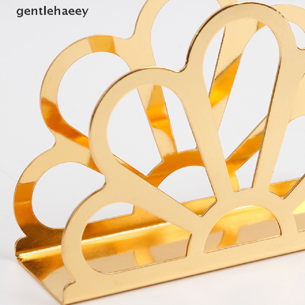 Giá Đỡ Khăn Ăn Hình Vuông Bằng Thép Không Gỉ Mạ Vàng Sáng Tạo