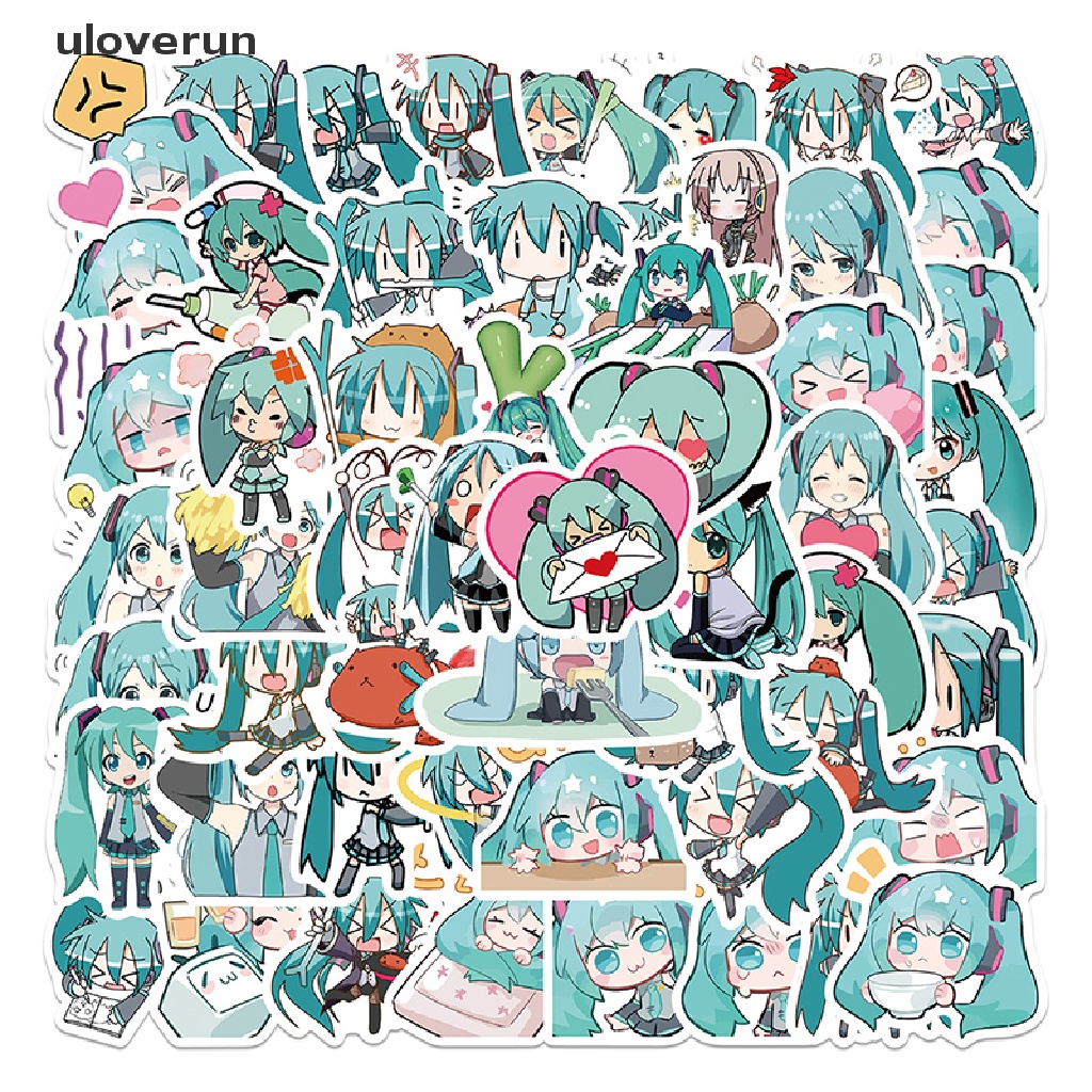 Bộ 65 Miếng Dán Trang Trí Hình Hatsune Miku Graffiti Độc Đáo