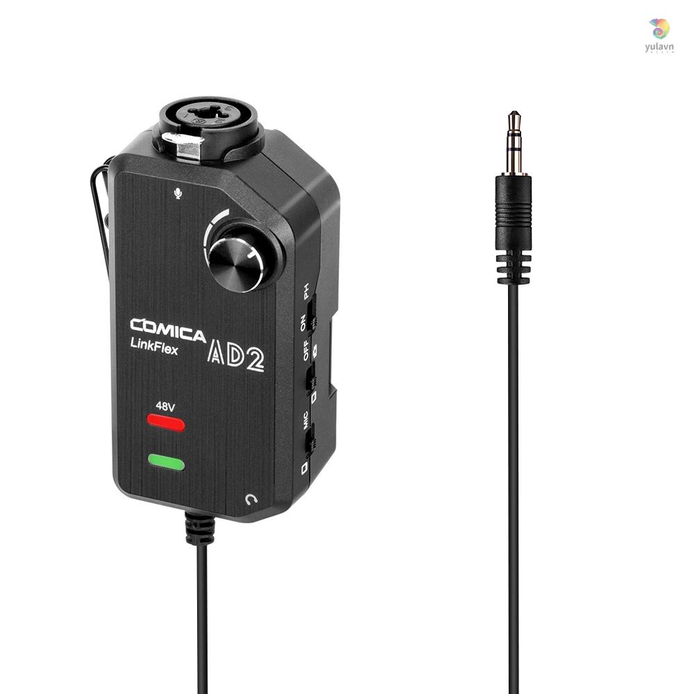Bộ Chuyển Đổi Khuếch Đại Âm Thanh Micro AD2 XLR / 6.35mm-3.5mm Chuyên Dụng Cho Điện Thoại / Máy Ảnh