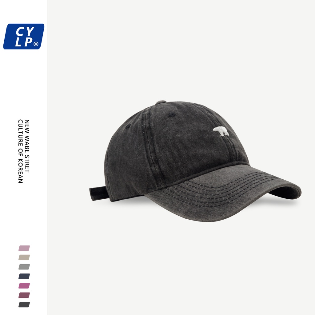 Mũ Lưỡi Trai Thêu Hình Gấu Bắc Cực Thời Trang Hàn Quốc Dành Cho Nam Nữ