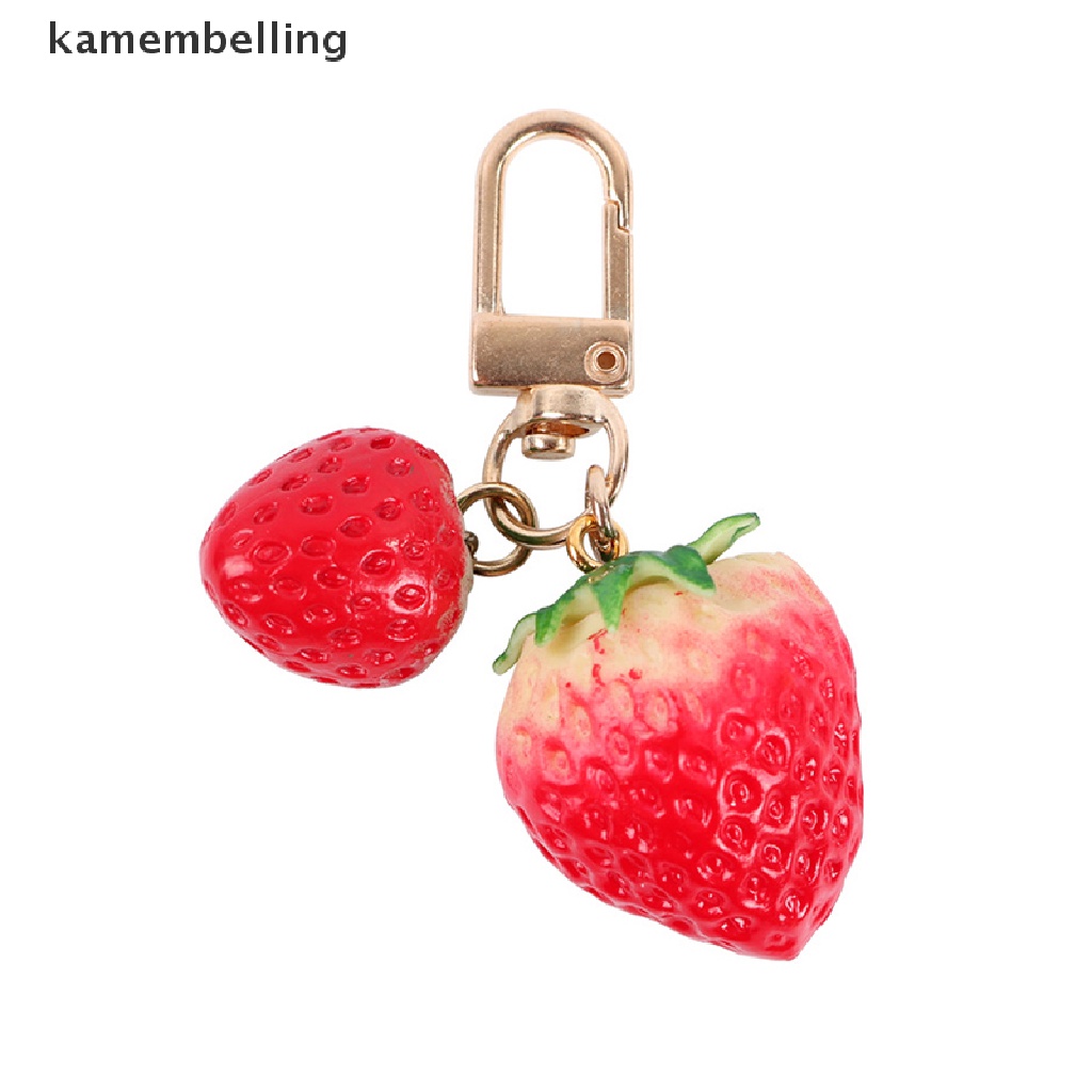 Kamembelling Móc Khóa Hình Trái Dâu Tây Dễ Thương Cho Nữ