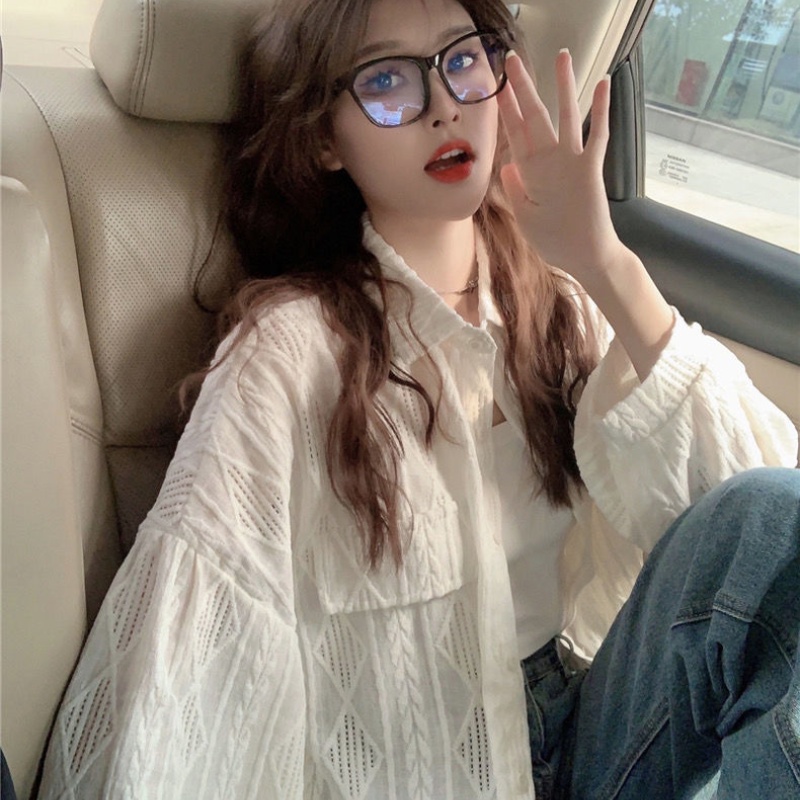 COZOK Áo Sơ Mi Dài Tay Họa Tiết Hoa Thời Trang Cho Nữ