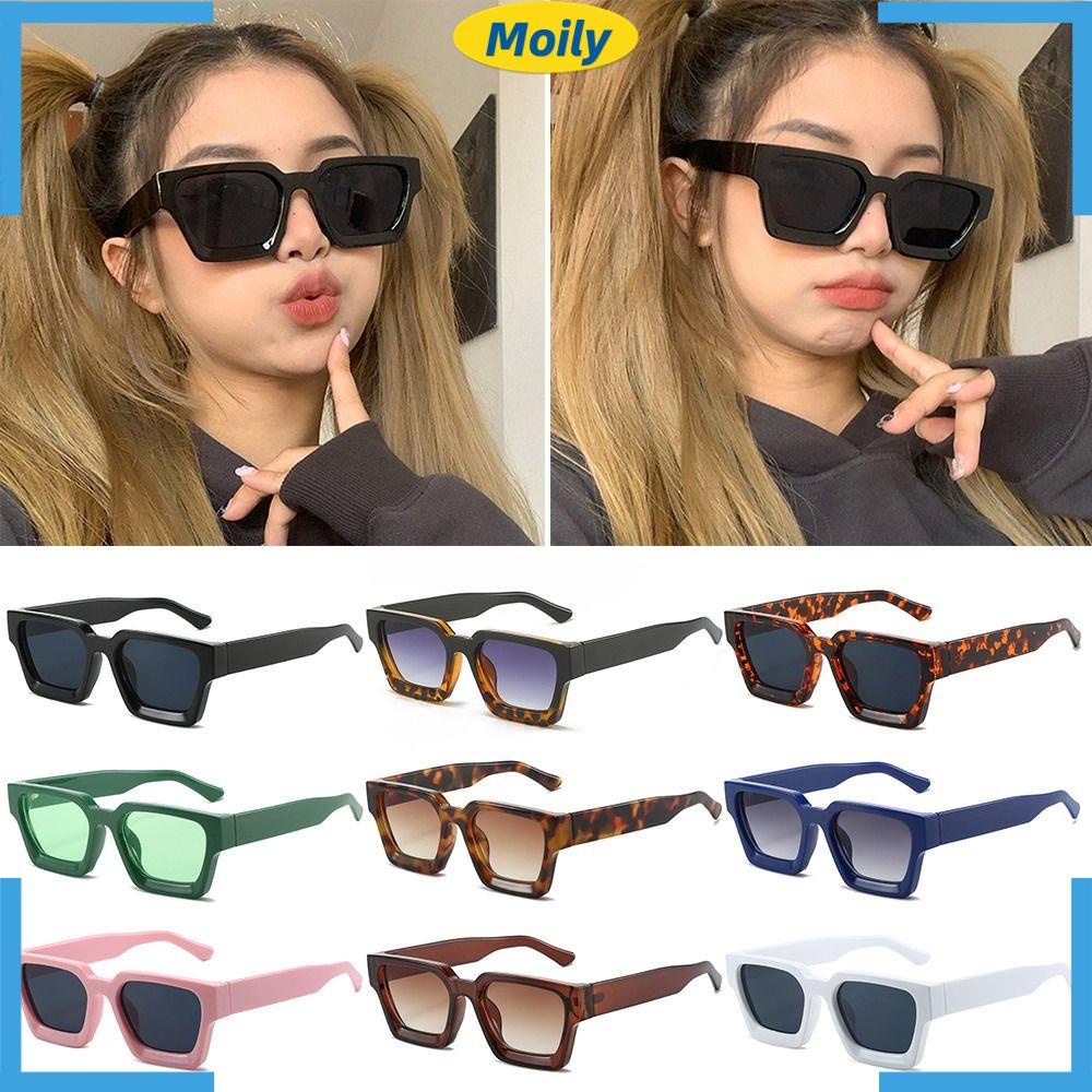 Kính Mát Gọng Vuông Nhỏ Chống Tia UV400 Thời Trang Cho Nam Nữ