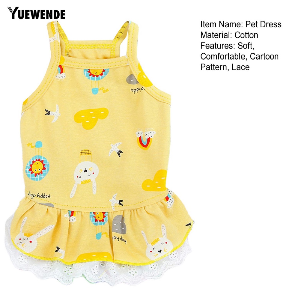 Đầm Mềm Mại In Họa Tiết Hoạt Hình Có Thể Giặt Rửa Cho Thú Cưng