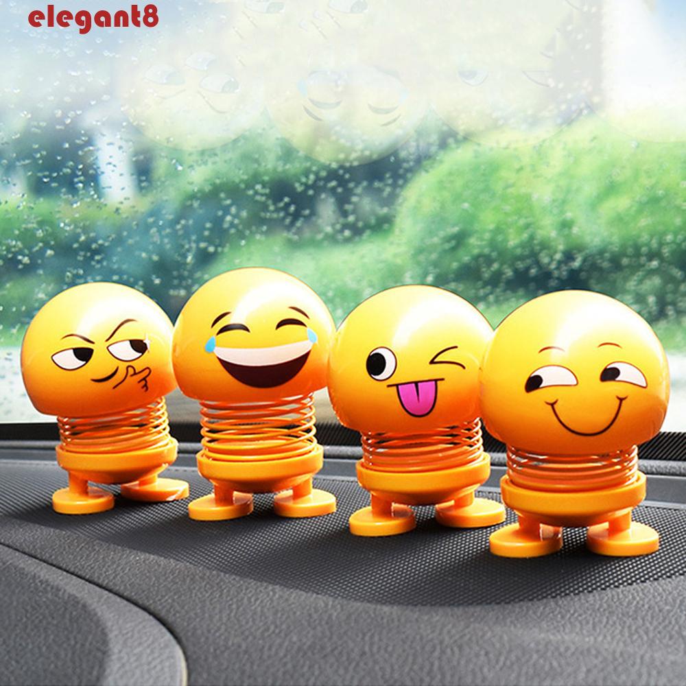 Mặt Dây Chuyền Hình Emoji Bằng Nhựa ABS Dễ Thương Trang Trí Xe Hơi