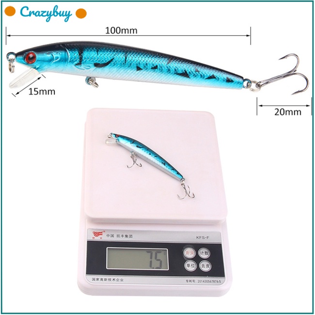 Cr Mồi Câu Cá Giả 10 Màu 7g / 10cm Bằng Nhựa Cứng