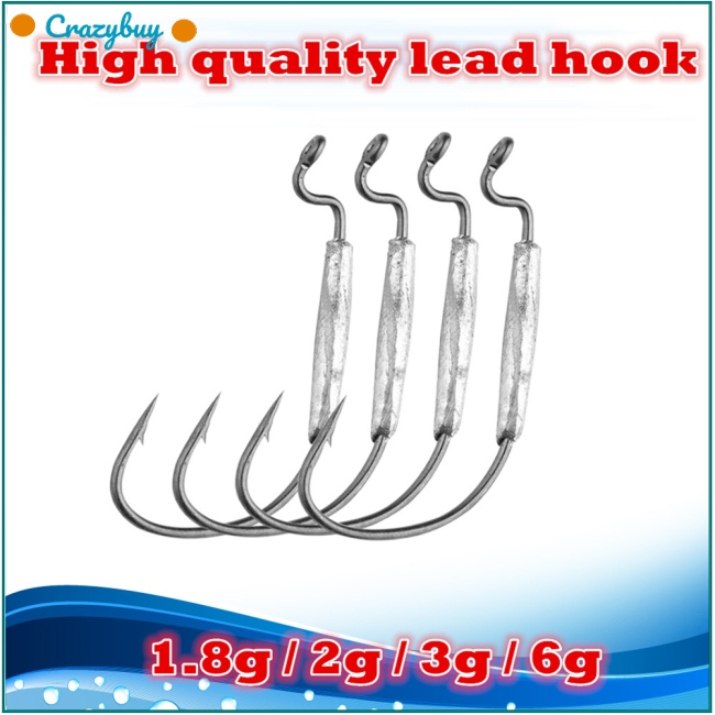 Cr Set 10 Lưỡi Câu 1.8g 2g 3g 6g Bằng Thép Cacbon Chất Lượng Cao