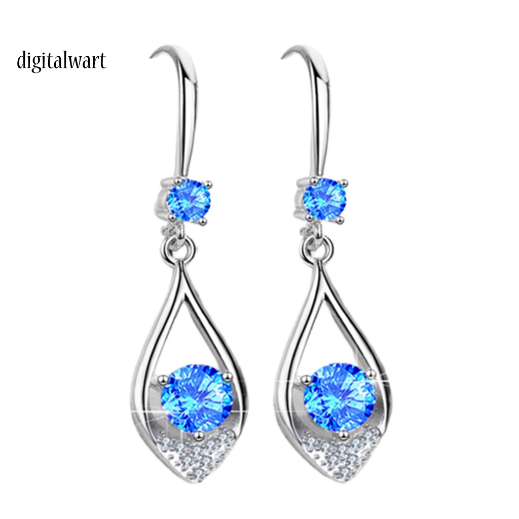 Kỹ Thuật Số| Bông Tai HợP Kim HìNh GiọT NướC ĐíNh Đá Dễ Thương