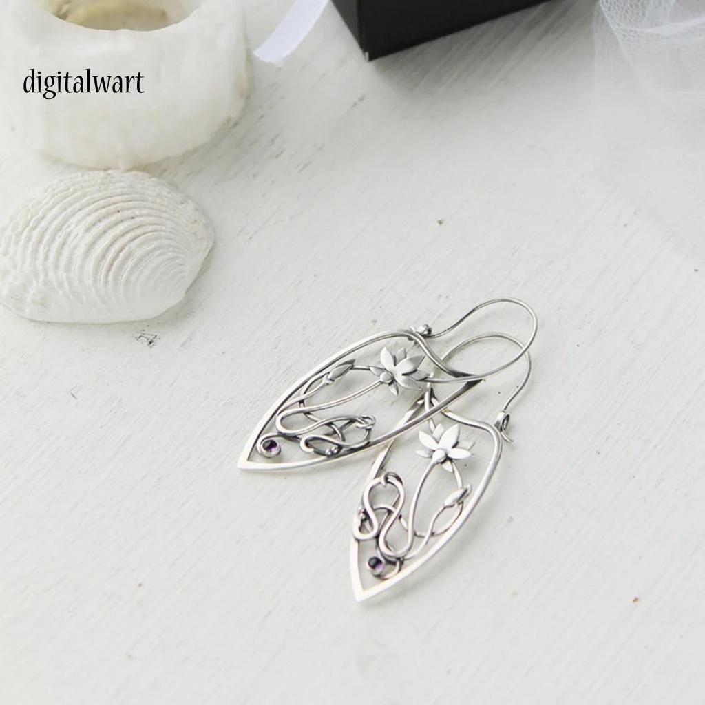 Kỹ Thuật Số| 1 Đôi Bông Tai Thiết Kế Rỗng Họa Tiết Hoa Tinh Tế Thời Trang Dự Tiệc Cưới Cho Nữ