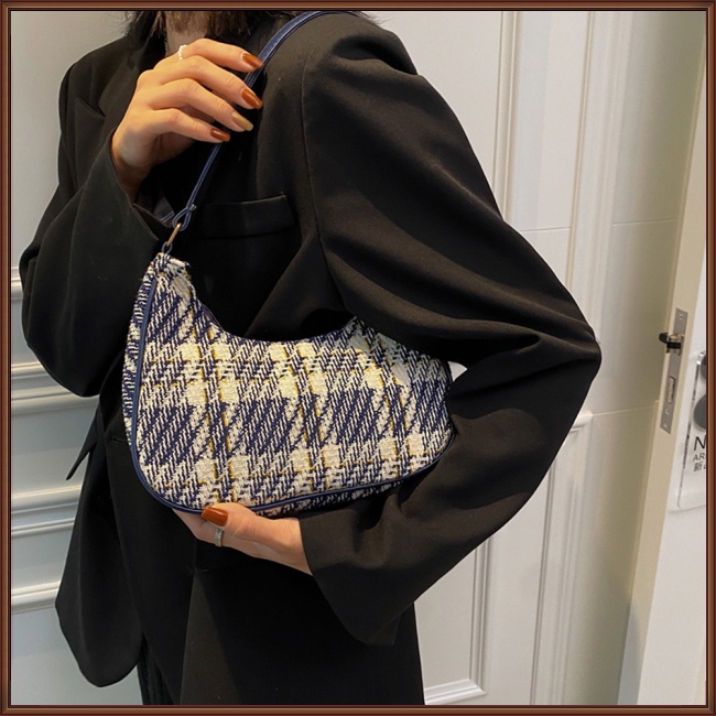 Túi Xách Da Đeo Dưới Cánh Tay Họa Tiết Kẻ Sọc Thời Trang Cho Nữ