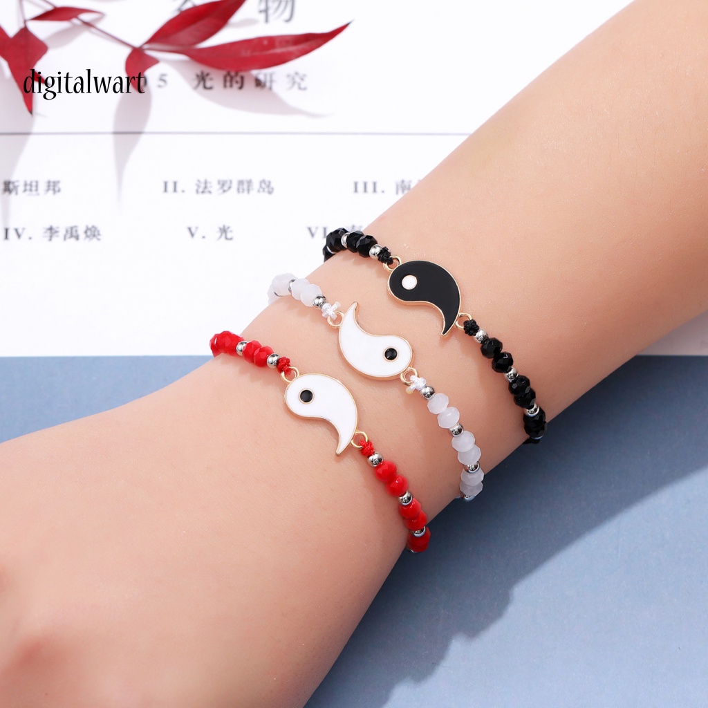 Kỹ Thuật Số| Set 12 Vòng Tay Dây Bện Thủ Công Có Thể Điều Chỉnh Trang Trí Mắt Bắt Kem Phong Cách Thái Cực Quyền Thời Trang Cho Nữ